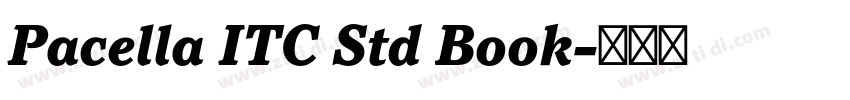 Pacella ITC Std Book字体转换